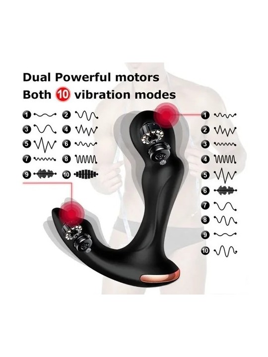 Vibrador Anal Masajeador De Prostata De Doble Motor Vibrador Anal Masajeador De Prostata De Doble Motor
