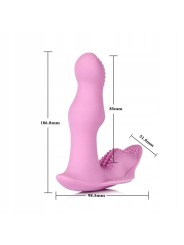 Vibrador de mariposa con control remoto