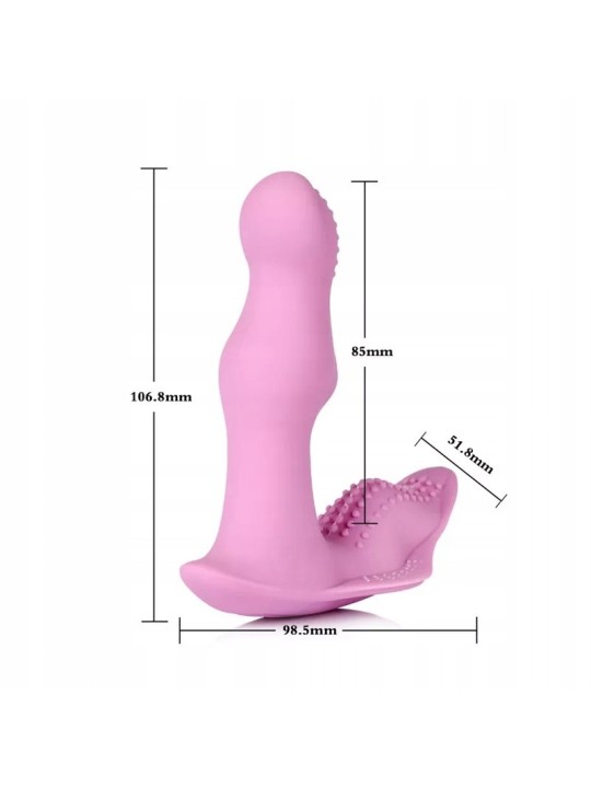 Vibrador de mariposa con control remoto