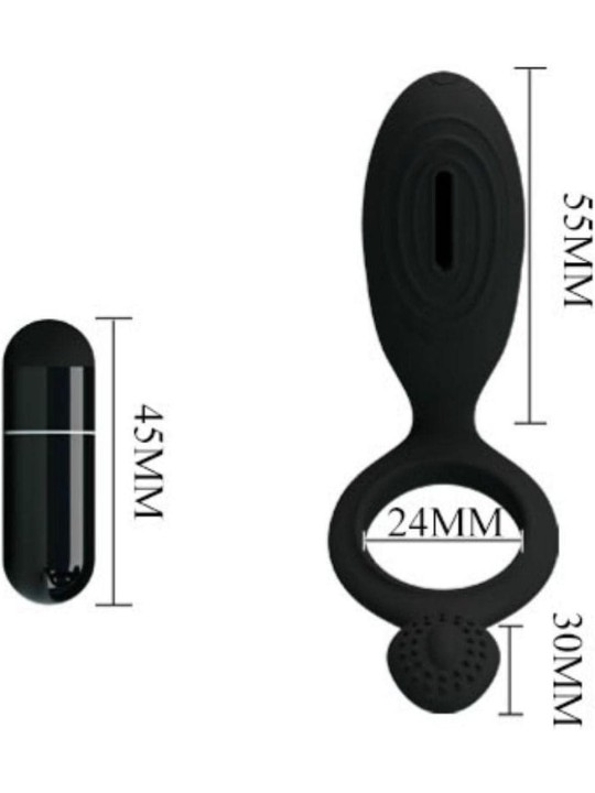 Pretty Love Anillo Vibrador Ethel Color Negro Pretty Love Anillo Vibrador Ethel Color Negro