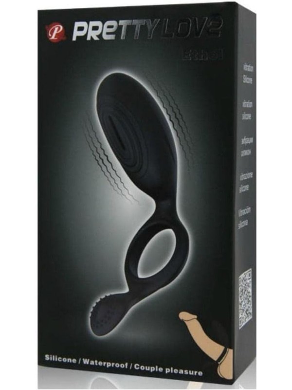 Pretty Love Anillo Vibrador Ethel Color Negro
