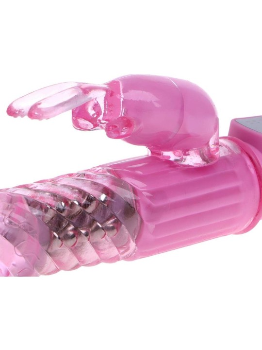 Vibrador de 8 velocidades con Forma de Conejo Rosa
