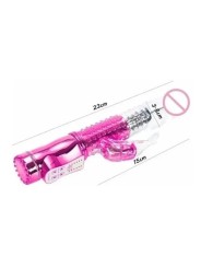 Vibrador de 8 velocidades con Forma de Conejo Rosa