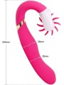 Vibrador Doble motor 12 velocidades de rotación lengua Oral lamiendo clítoris