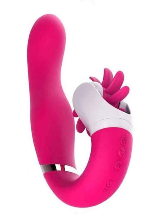 Vibrador Doble motor 12 velocidades de rotación lengua Oral lamiendo clítoris