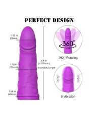 Dildo para mujer Vibrador súper suave Shande .Color Lila