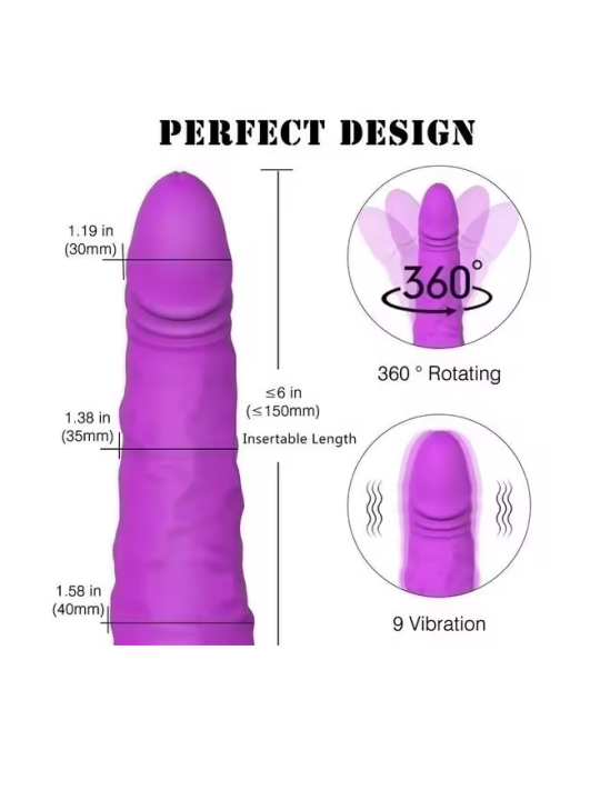 Dildo para mujer Vibrador súper suave Shande .Color Lila