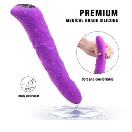 Dildo para mujer Vibrador súper suave Shande .Color Lila