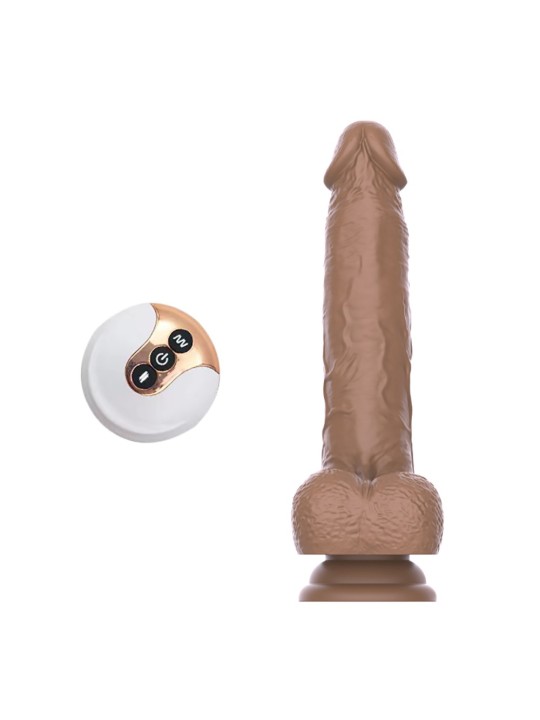 Vibrador realista 10 Modes Push, 7 modos de vibración, Silicona 23cm